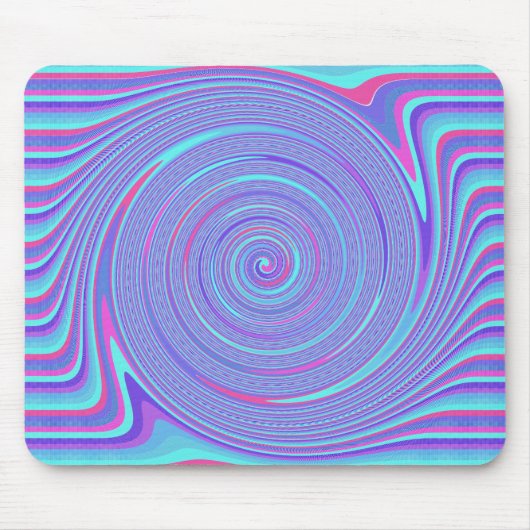 Tapis De Souris Mousepad bleu et rose (Devant)