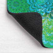 Tapis De Souris Mousepad bleu et vert inspiré par la Rétro (Coin)