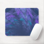 Tapis De Souris Mousepad bleu transparent pétales fractal (Avec souris)
