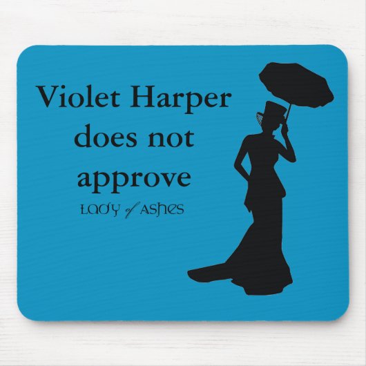 Tapis De Souris Mousepad, bleu turquoise - HarpeDoes violet ne pas (Devant)