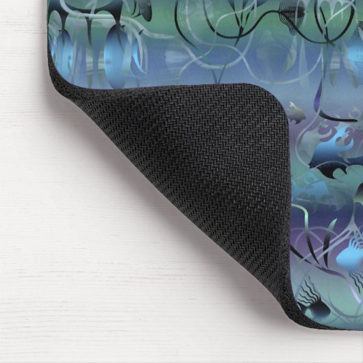 Tapis De Souris Mousepad bleu vert (Coin)