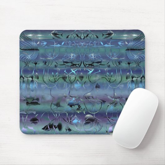 Tapis De Souris Mousepad bleu vert (Avec souris)