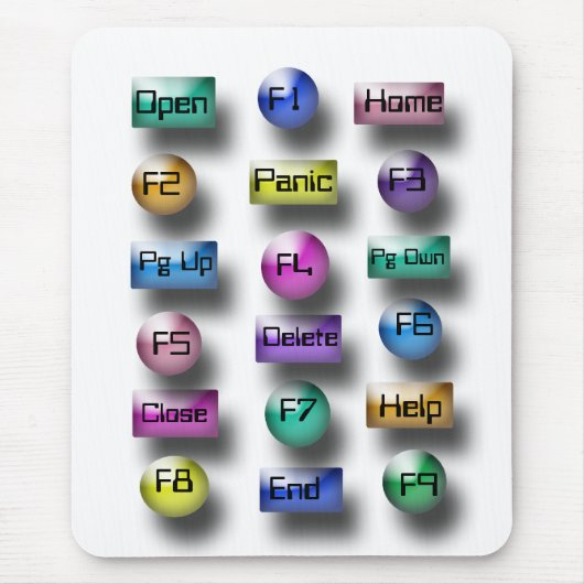 Tapis De Souris Mousepad - Boutons d'ordinateur (Devant)