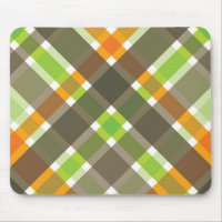 Mousepad Brown vert orange rétro