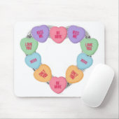 Tapis De Souris Mousepad Candy Coeurs d'amour (Avec souris)