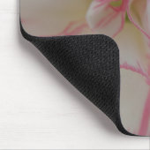 Tapis De Souris Mousepad carnation blanche et rose (Coin)
