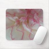 Tapis De Souris Mousepad carnation blanche et rose (Avec souris)