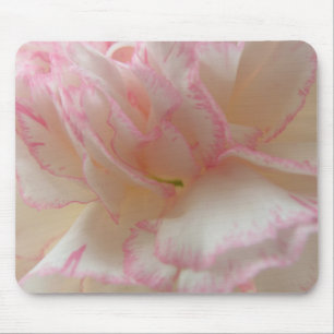 Tapis De Souris Mousepad carnation rose et blanc