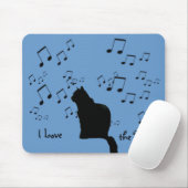 Tapis De Souris Mousepad - Chat noir blues (Avec souris)