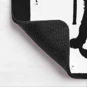 Tapis De Souris Mousepad, Chat noir coupé en bois victorien (Coin)