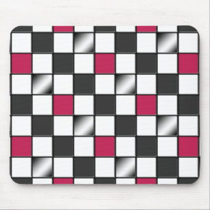 Tapis De Souris Mousepad Checkered rose alternatif