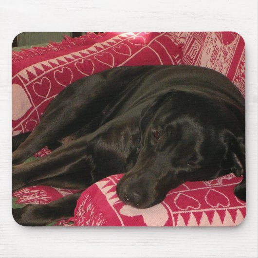 Tapis De Souris Mousepad, chien endormi (Devant)