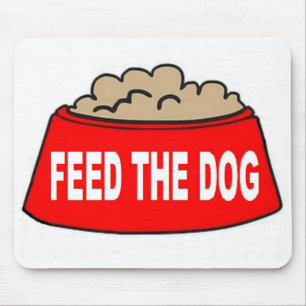 Tapis De Souris Mousepad Chien Nourriture Bowl Rouge Nourriture Le