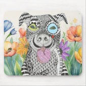Tapis De Souris Mousepad, chien Pitbull mignon (Devant)