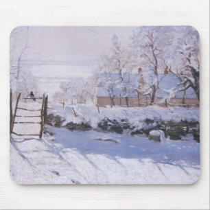 Tapis De Souris Mousepad Claude Monet Le paysage hivernal de Magpi