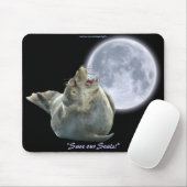 Tapis De Souris Mousepad contre la chasse au phoque et la lune (Avec souris)
