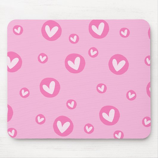 Tapis De Souris Mousepad Corações Rosa (Devant)