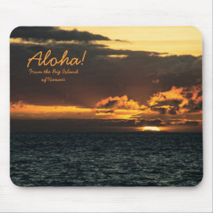 Tapis De Souris Mousepad : Coucher du soleil d'Hawaï