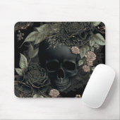 Tapis De Souris Mousepad crâne floral (Avec souris)