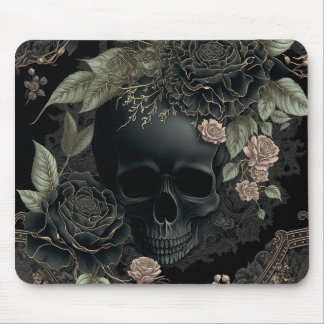 Tapis De Souris Mousepad crâne floral