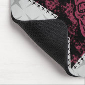 Tapis De Souris Mousepad crâne pointu (rose foncé) (Coin)