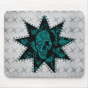 Tapis De Souris Mousepad crâne pointu (Turquoise)