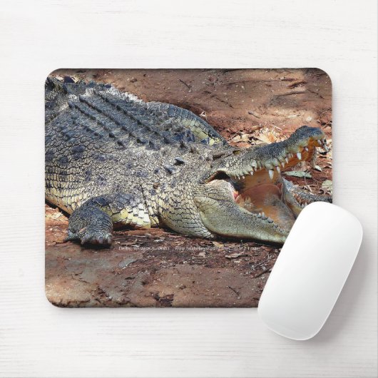Tapis De Souris Mousepad - crocodile (Avec souris)