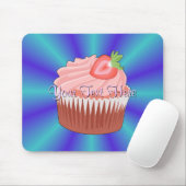 Tapis De Souris Mousepad Cupcake aux fraises (Avec souris)