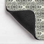 Tapis De Souris Mousepad damassé, noir et blanc (Coin)