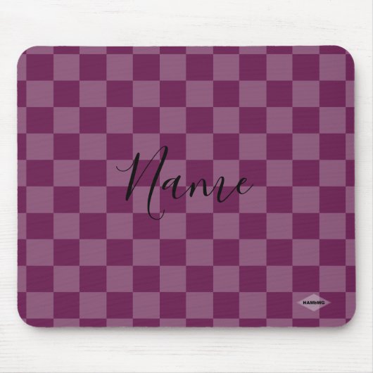 Tapis De Souris Mousepad dans Raspberry Checker HAMbWG (Devant)