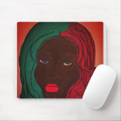 Tapis De Souris Mousepad d'art coloré afro-américain (Avec souris)