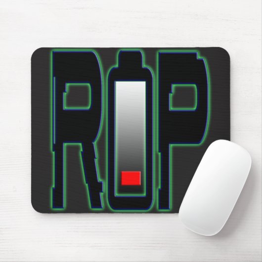 Tapis De Souris Mousepad de batterie RIP (Avec souris)