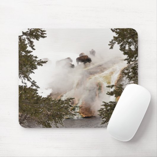 Tapis De Souris Mousepad de bison vapeur (Avec souris)