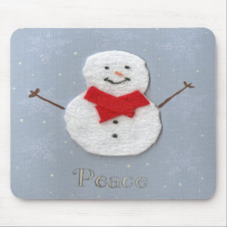 Tapis De Souris Mousepad de bonhomme de neige de paix