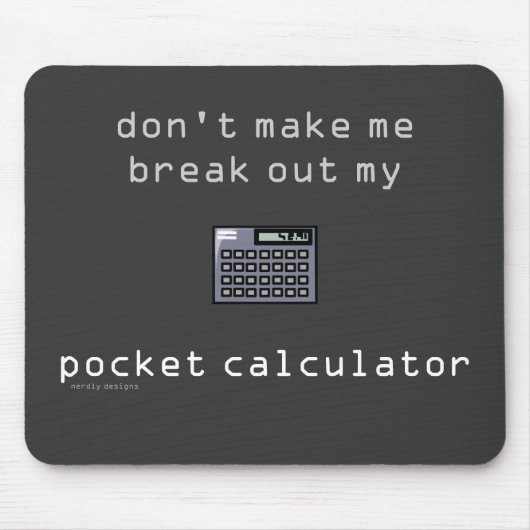 Tapis De Souris mousepad de calculette (Devant)