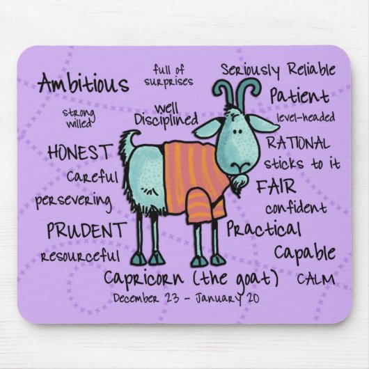 Tapis De Souris mousepad de Capricorne (Devant)