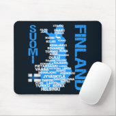 Tapis De Souris Mousepad de CARTE de la FINLANDE (Avec souris)
