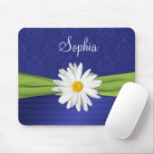 Tapis De Souris Mousepad de chaux, blanc et bleu royal (Avec souris)