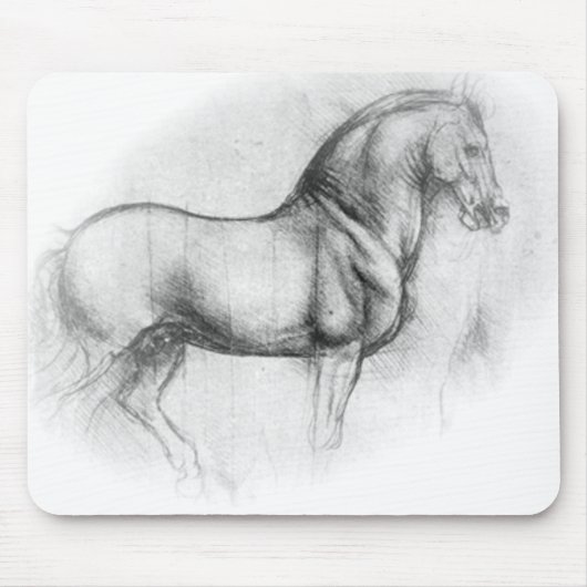 Tapis De Souris Mousepad de cheval de Léonard de Vinci (Devant)