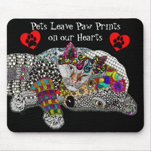 Tapis De Souris Mousepad de chien et de chat mignon et coloré