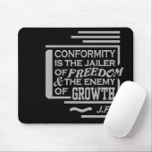 Tapis De Souris Mousepad de citation de JFK (Avec souris)