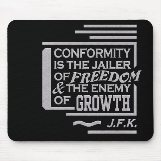 Tapis De Souris Mousepad de citation de JFK (Devant)