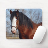 Tapis De Souris Mousepad de Clydesdale (Avec souris)