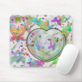 Tapis De Souris Mousepad de coeur et de papillon (Avec souris)