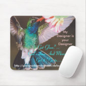 Tapis De Souris Mousepad de colibri (Avec souris)