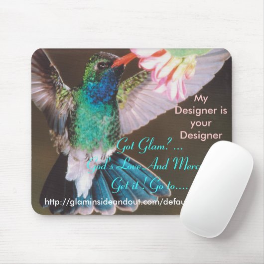 Tapis De Souris Mousepad de colibri (Avec souris)