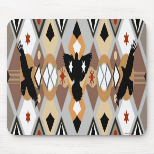 Tapis De Souris Mousepad de corbeau amérindien (Devant)
