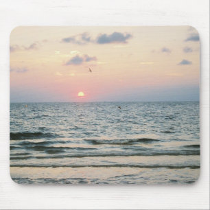 Tapis De Souris Mousepad de coucher du soleil de plage de