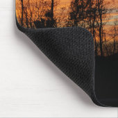 Tapis De Souris Mousepad de coucher du soleil d'orange chaud (Coin)