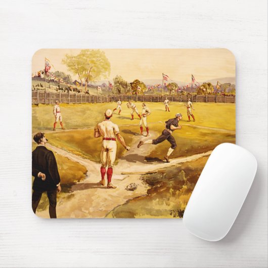 Tapis De Souris Mousepad de dessin de base-ball (Avec souris)